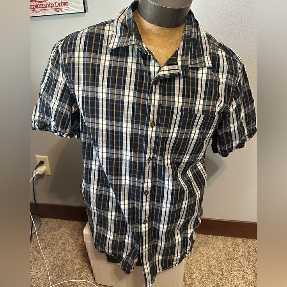 Carhartt Relaxed Fit Mens XL Plaid Short Sleeve Button Down